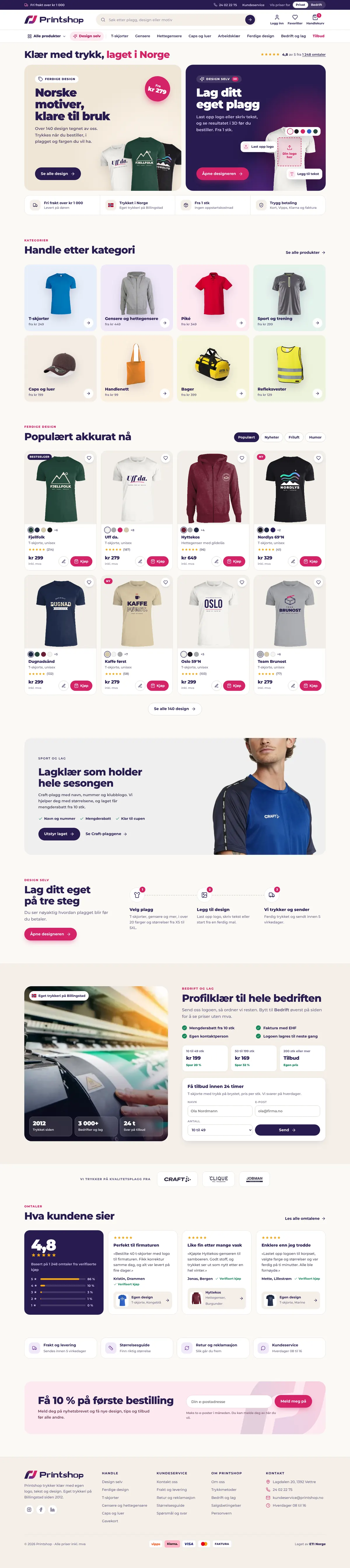 Forslag B på desktop
